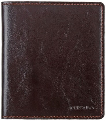 Визитница из натуральной кожи Versado 079 110*125*10 мм, 2 кармана, 16 листов, коричневая