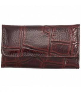 Футляр для ключей «Кинг» 6037 115*65 мм, 6 крючков, рифленый коричневый (фактура - ассорти)