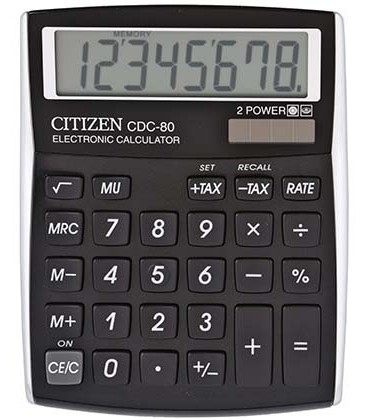 Калькулятор 8-разрядный Citizen CDC-80 черный