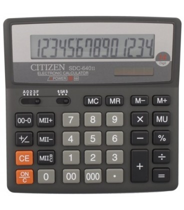 Калькулятор 14-разрядный Citizen SDC-640II серый