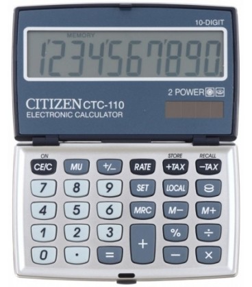 Калькулятор карманный 10-разрядный Citizen CTC-110 серый