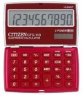 Калькулятор карманный 10-разрядный Citizen CTC-110 красный