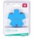 Концентратор USB Hub Omega OUH24S 4 порта, голубой
