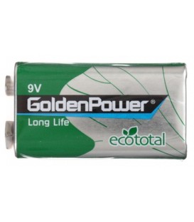 Батарейка солевая GoldenPower Long life S006P, 9V