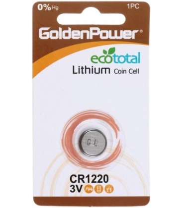 Батарейка литиевая GoldenPower Lithium CR1220, 3V