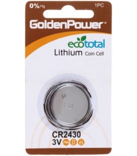 Батарейка литиевая GoldenPower Lithium CR2430, 3V