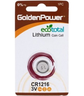 Батарейка литиевая GoldenPower Lithium СR1216, 3V