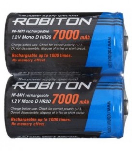 Аккумулятор Robiton D, HR20, 1.2V, 7000 mAh (2 шт. в упаковке)