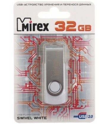 Флэш-накопитель Mirex Swivel 32Gb, корпус белый