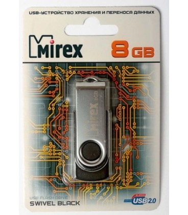 Флэш-накопитель Mirex Swivel 8Gb, корпус черный