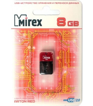 Флэш-накопитель Mirex Arton 8Gb, корпус черно-красный