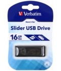 Флэш-накопитель Verbatim Slider 16Gb, корпус черный