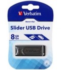 Флэш-накопитель Verbatim Slider 8Gb, корпус черный