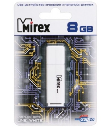 Флэш-накопитель Mirex Line 8Gb, корпус белый