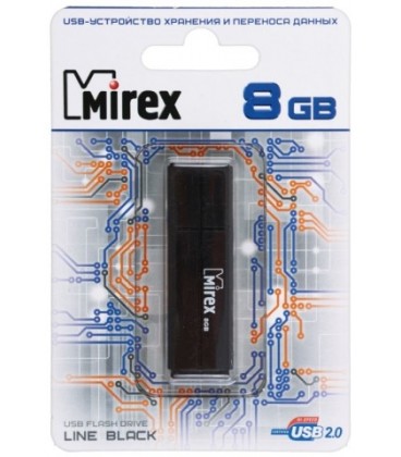 Флэш-накопитель Mirex Line 8Gb, корпус черный