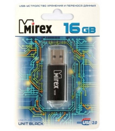 Флэш-накопитель Mirex Unit 16Gb, корпус черный