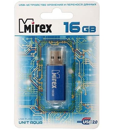 Флэш-накопитель Mirex Unit 16Gb, корпус синий
