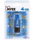 Флэш-накопитель Mirex City 4Gb, корпус черный с синим