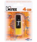 Флэш-накопитель Mirex City 4Gb, корпус черный с желтым