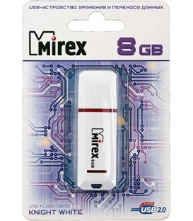 Флэш-накопитель Mirex Knight 8Gb, корпус белый