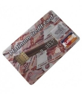 Флэш-накопитель сувенирный Platinum Credit Card 4Gb, «Рубли»