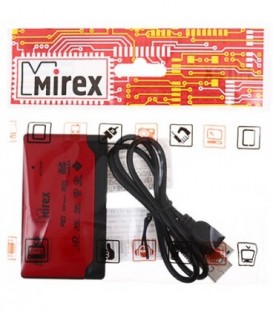 Карт-ридер Mirex Velvet Bordo красный с черным