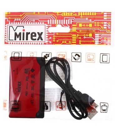 Карт-ридер Mirex Velvet Bordo красный с черным