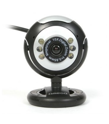 WEB-камера Omega OUW12SB серебристо-черная