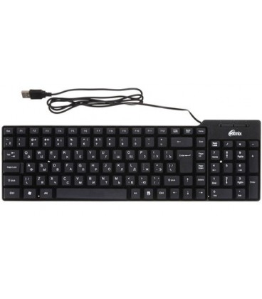 Клавиатура Ritmix RKB-100 USB, проводная, черная