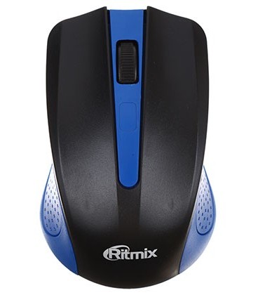Мышь компьютерная Ritmix RMW-555 USB, беспроводная, черная с синим