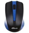 Мышь компьютерная Ritmix RMW-555 USB, беспроводная, черная с синим