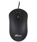 Мышь компьютерная Ritmix ROM-111 проводная, USB, черная с серым