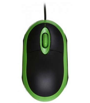 Мышь компьютерная Omega OM06VG USB, проводная, черная с зеленым