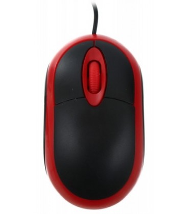 Мышь компьютерная Omega OM06V USB, проводная, черная с красным