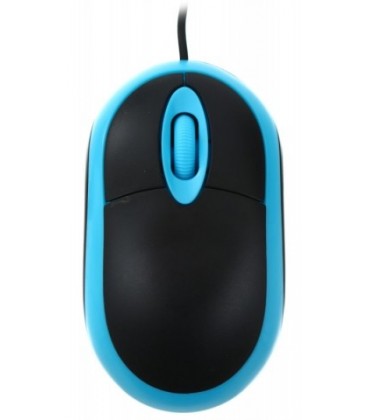 Мышь компьютерная Omega OM06V USB, проводная, черная с синим