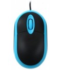 Мышь компьютерная Omega OM06V USB, проводная, черная с синим