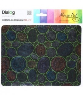Коврик для мыши Dialog PM-H17 285*215 мм, черный с цветными кругами