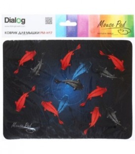 Коврик для мыши Dialog PM-H17 285*215 мм, черный с цветными рыбками