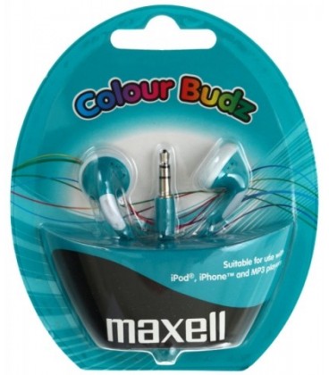 Наушники-вкладыши стерео Maxell Colour Budz синие