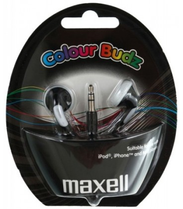 Наушники-вкладыши стерео Maxell Colour Budz черные