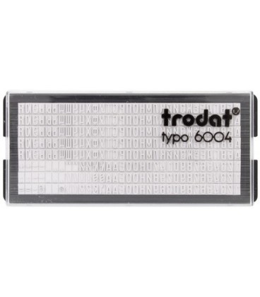 Касса символов для самонаборных штампов Trodat typo 6004 264 символа, высота 4 мм, шрифт русский