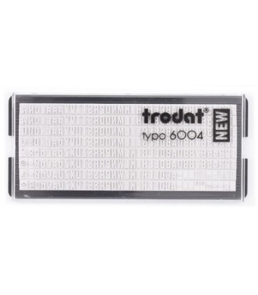 Касса символов для самонаборных штампов Trodat typo 6004 264 символа, высота 4 мм, шрифт латинский