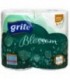 Бумага туалетная Grite Blossom 4 рулона, ширина 90 мм, белая с рисунком
