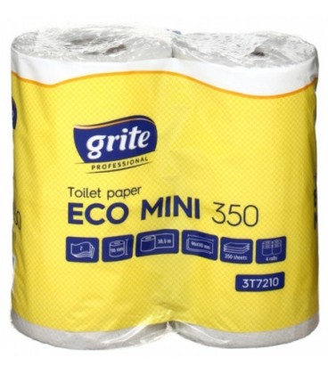 Бумага туалетная Grite Eco Mini 4 рулона, ширина 96 мм, серая