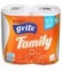 Бумага туалетная Grite Family 4 рулона, ширина 95 мм, светло-серая