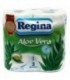 Бумага туалетная Regina 4 рулона, ширина 95 мм, Aloe Vera, белая