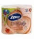 Бумага туалетная Zewa Deluxe 4 рулона, ширина 95 мм, Peach, бежевая