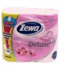 Бумага туалетная Zewa Deluxe 4 рулона, ширина 95 мм, Deluxe Orchid, розовая
