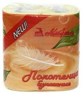 Полотенца бумажные «Альбертин» (в рулоне) 2 рулона*78 листов, ширина 205 мм, ассорти