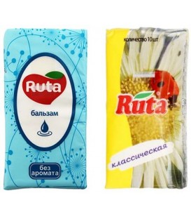 Платочки бумажные Ruta 10 шт., «Классические»